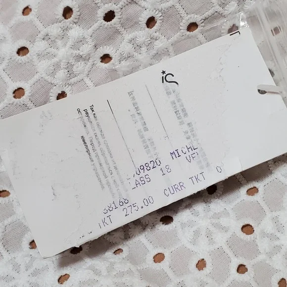 Michael Kors White Eyelet Cut-Out Mini Dress Bohemian Size 6 Feminine Party - Picture 6 of 8